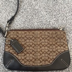 COPY - COACH Signature Y2K Leather Trim Wristlet/Wallet